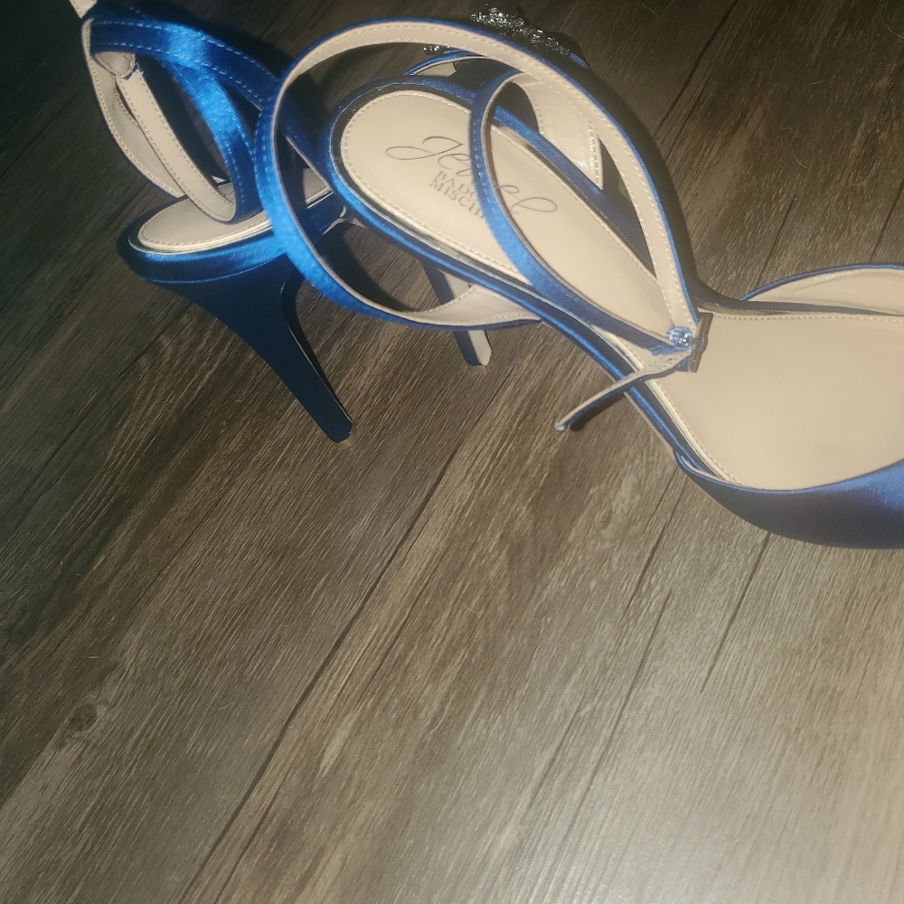 Jewel Badgley Mischka Strappy Heel, Royal Blue, 10